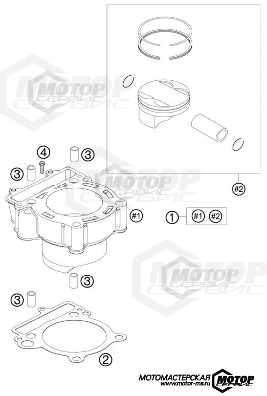 KTM MX 250 SX-F Factory Replica Musquin 2010 CYLINDER