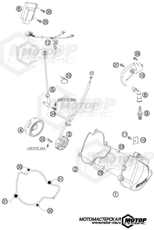 KTM MX 250 SX-F 2010 IGNITION SYSTEM
