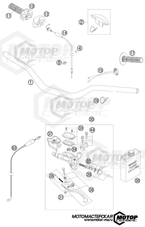 KTM MX 250 SX 2010 HANDLEBAR, CONTROLS