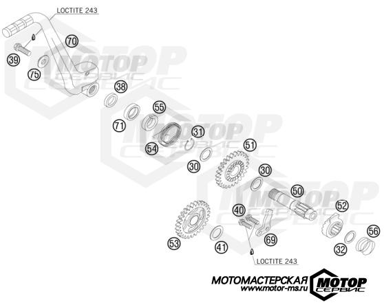 KTM MX 125 SX 2010 KICK STARTER