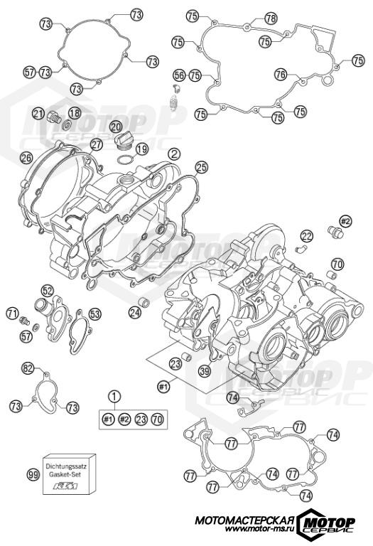 KTM MX 85 SX 17/14 2010 ENGINE CASE
