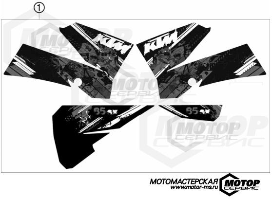 KTM MX 85 SX 17/14 2010 DECAL