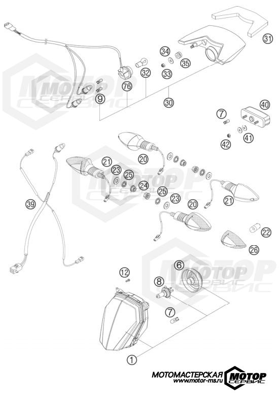 KTM Naked 990 Super Duke Black 2009 INSTRUMENTS / LOCK SYSTEM