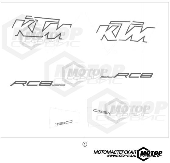 KTM Supersport 1190 RC8 White 2009 DECAL