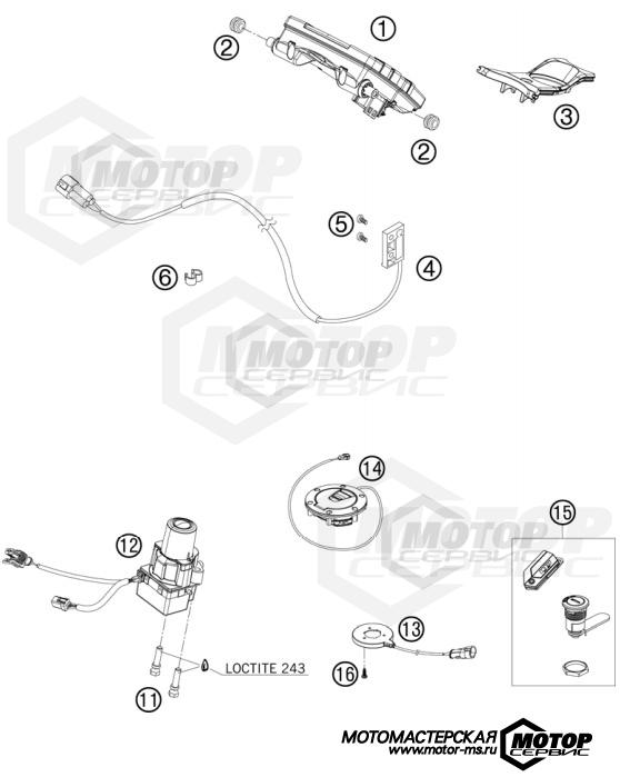 KTM Supersport 1190 RC8 RRS Black 2009 INSTRUMENTS / LOCK SYSTEM