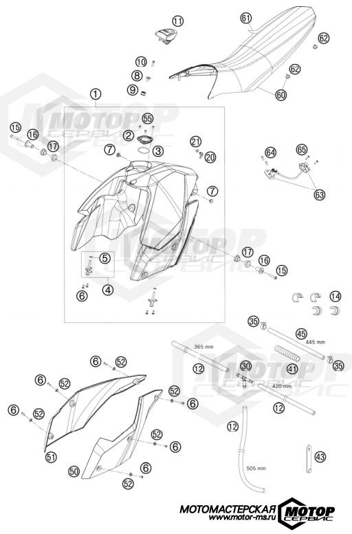 KTM Supermoto 990 Supermoto R 2009 TANK, SEAT, COVER