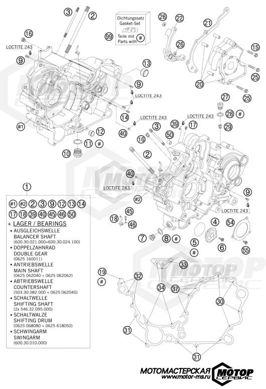 KTM Supermoto 990 Supermoto T Orange 2009 ENGINE CASE