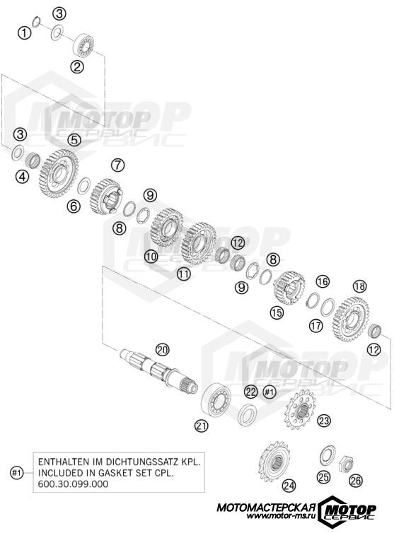 KTM Supermoto 990 Supermoto R 2009 TRANSMISSION II - COUNTERSHAFT