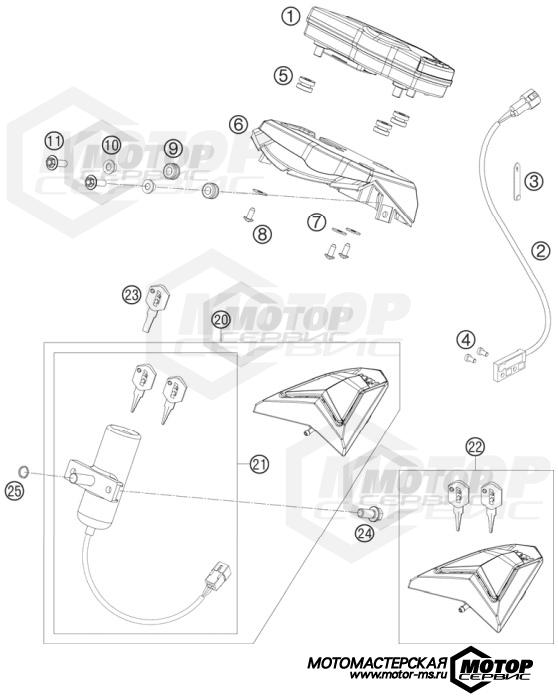 KTM Supermoto 690 SMC 2009 INSTRUMENTS / LOCK SYSTEM