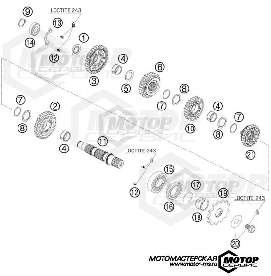 KTM Supermoto 450 SMR 2009 TRANSMISSION II - COUNTERSHAFT