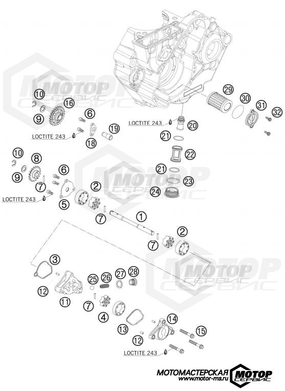 KTM Supermoto 450 SMR 2009 LUBRICATING SYSTEM