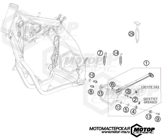 KTM Enduro 250 EXC-F Six Days 2009 SIDE / CENTER STAND