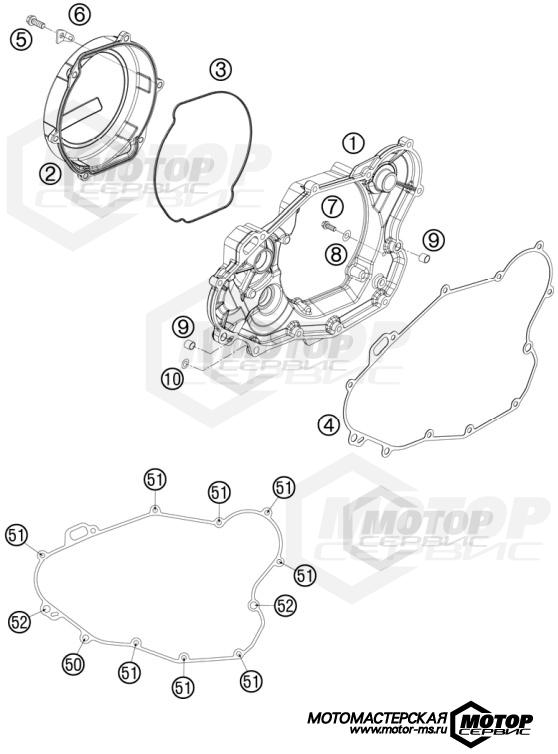 KTM Enduro 530 EXC Six Days 2009 CLUTCH COVER