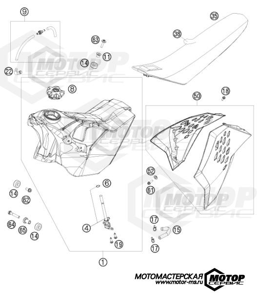 KTM Enduro 450 EXC Six Days 2009 TANK, SEAT, COVER