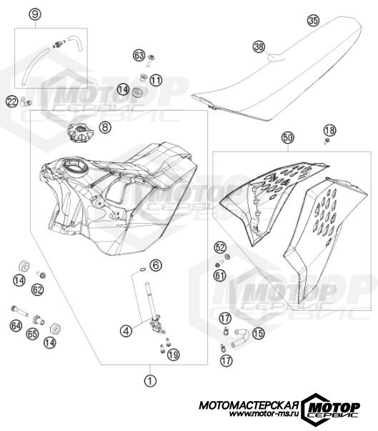 KTM Enduro 450 EXC 2009 TANK, SEAT, COVER