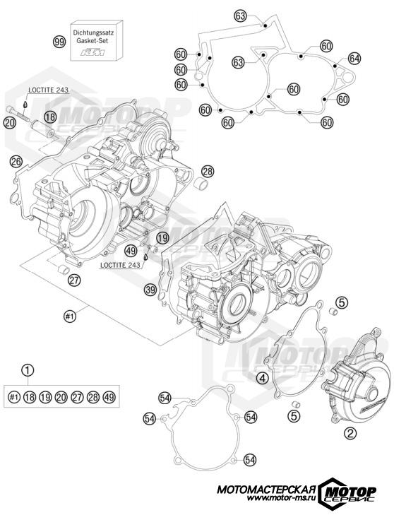 KTM Enduro 250 EXC Six Days 2009 ENGINE CASE