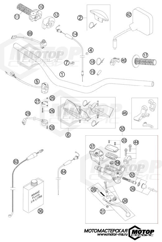 KTM Enduro 250 EXC Six Days 2009 HANDLEBAR, CONTROLS
