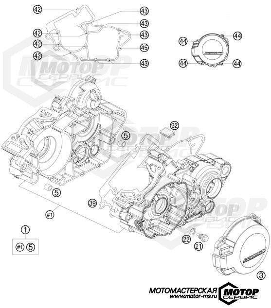 KTM Enduro 125 EXC Six Days 2009 ENGINE CASE