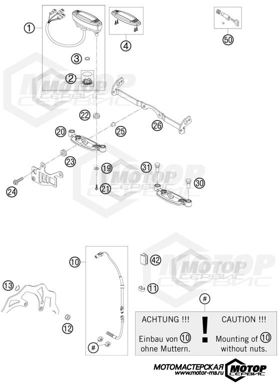 KTM Enduro 125 EXC Six Days 2009 INSTRUMENTS / LOCK SYSTEM