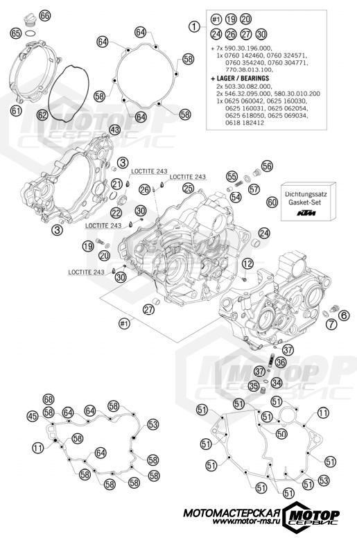 KTM MX 250 SX-F 2009 ENGINE CASE