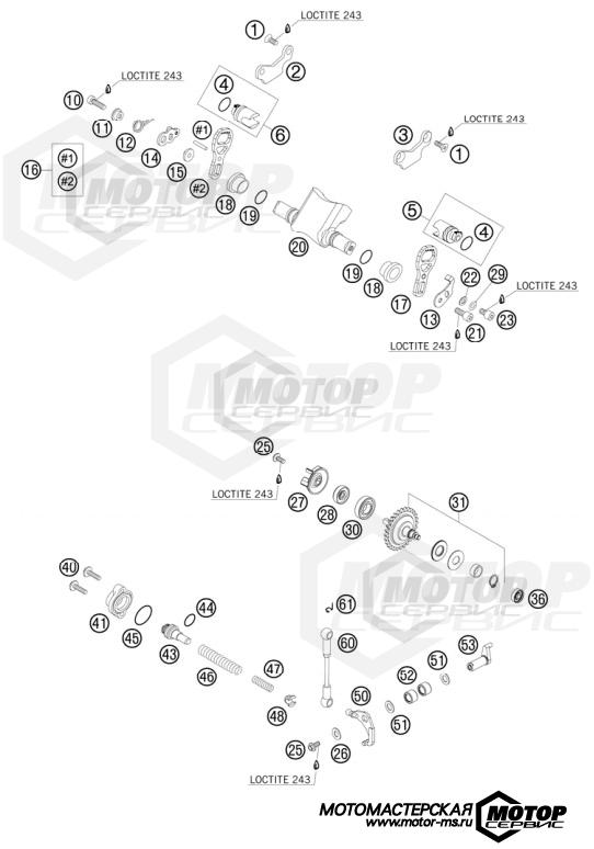KTM MX 250 SX 2009 EXHAUST CONTROL
