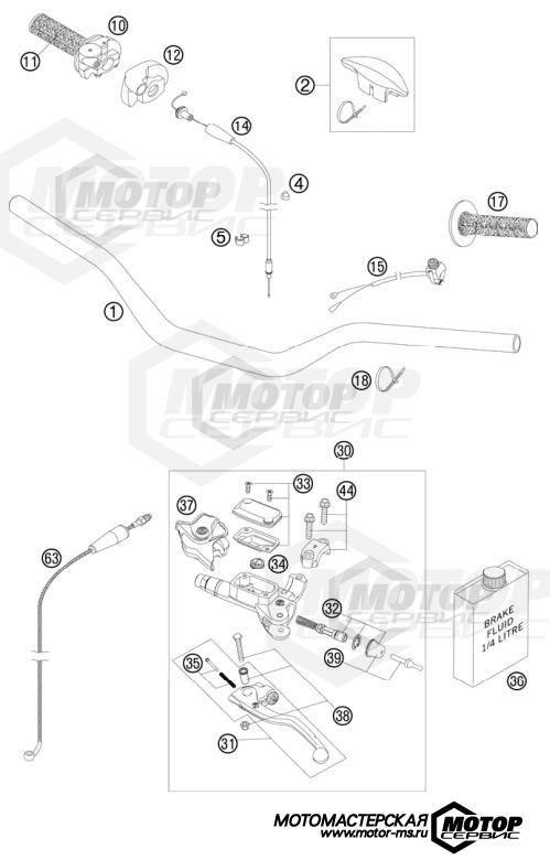 KTM MX 250 SX 2009 HANDLEBAR, CONTROLS