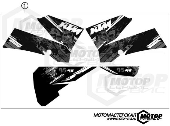 KTM MX 85 SX 19/16 2009 DECAL