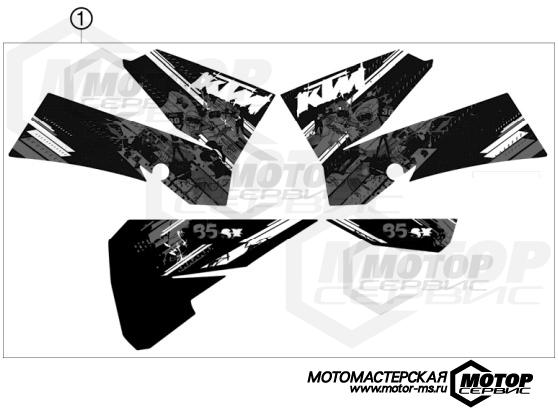 KTM MX 85 SX 17/14 2009 DECAL