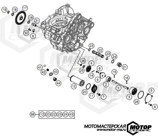 KTM MX 250 SX-F Troy Lee Design 2021 LUBRICATING SYSTEM