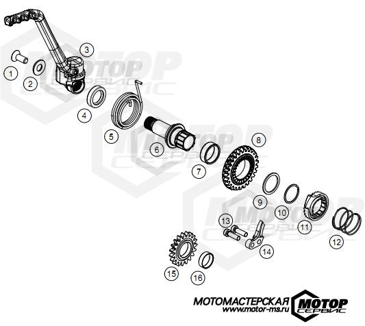 KTM MX 85 SX 17/14 2021 KICK STARTER