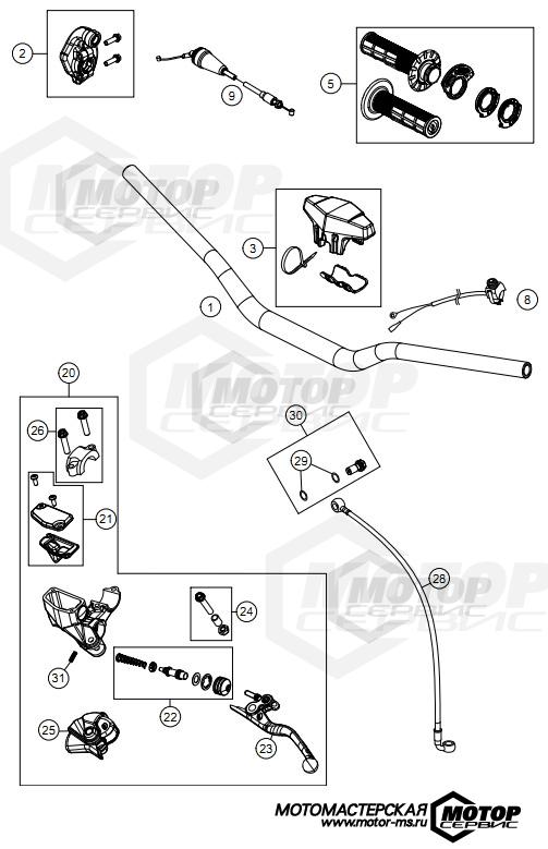 KTM MX 85 SX 19/16 2021 HANDLEBAR, CONTROLS