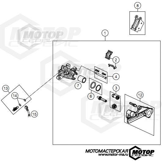 KTM MX 85 SX 19/16 2021 BRAKE CALIPER REAR