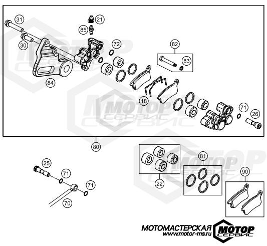 KTM MX 65 SX 2021 BRAKE CALIPER REAR
