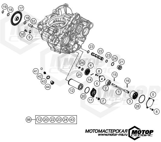 KTM Enduro 350 EXC-F Six Days 2021 LUBRICATING SYSTEM