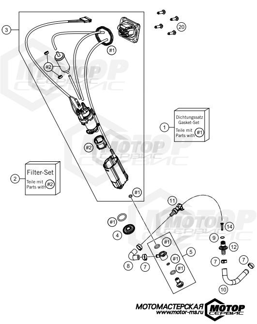 KTM Enduro 250 EXC TPI Six Days 2021 FUEL PUMP