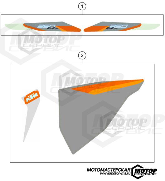 KTM Enduro 250 EXC TPI 2021 DECAL