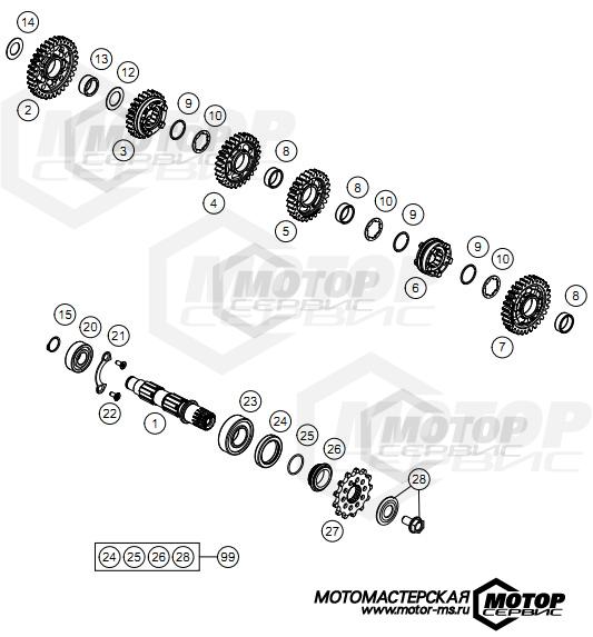 KTM Supermoto 450 SMR 2021 TRANSMISSION II - COUNTERSHAFT