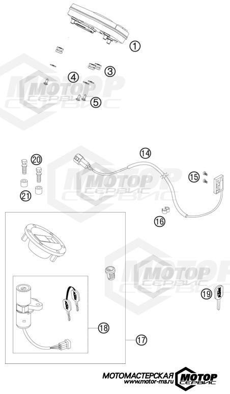 KTM Naked 990 Super Duke R 2008 INSTRUMENTS / LOCK SYSTEM
