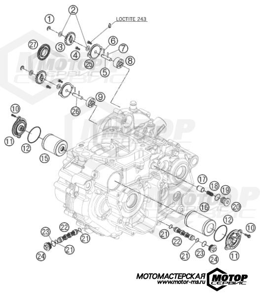 KTM Supermoto 690 SMC 2008 LUBRICATING SYSTEM
