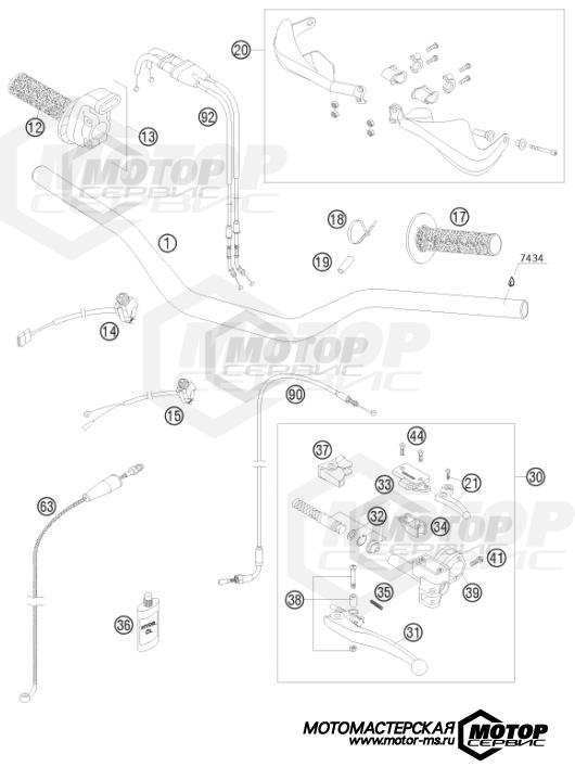 KTM Supermoto 450 SMR 2008 HANDLEBAR, CONTROLS