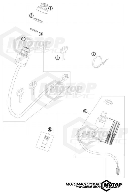 KTM ATV 525 XC 2008 INSTRUMENTS / LOCK SYSTEM