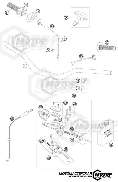 KTM MX 250 SX 2008 HANDLEBAR, CONTROLS
