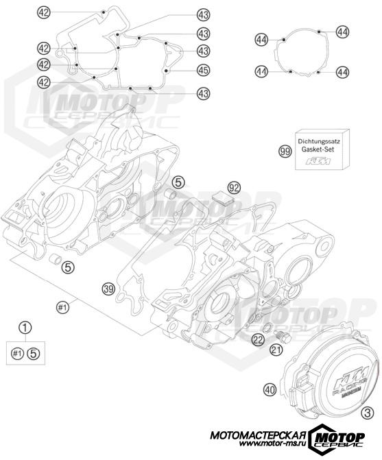 KTM MX 125 SX 2008 ENGINE CASE