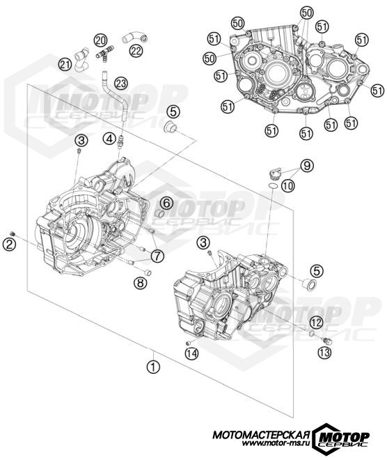 KTM Enduro 450 EXC-R 2008 ENGINE CASE