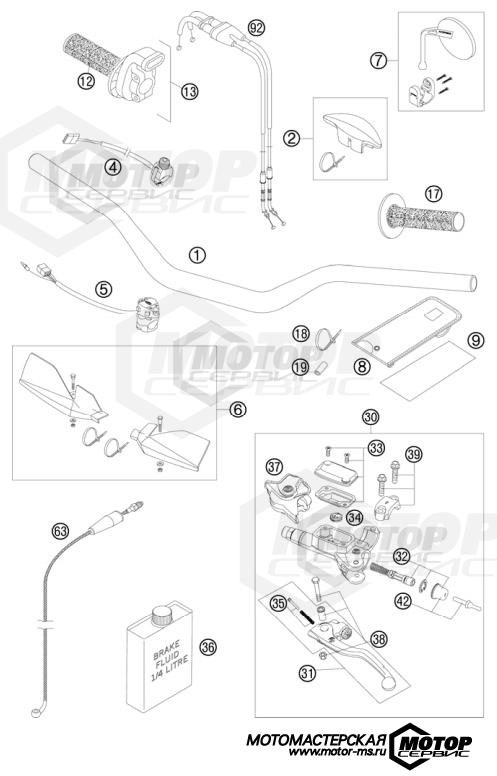 KTM Enduro 450 EXC-R Six Days 2008 HANDLEBAR, CONTROLS