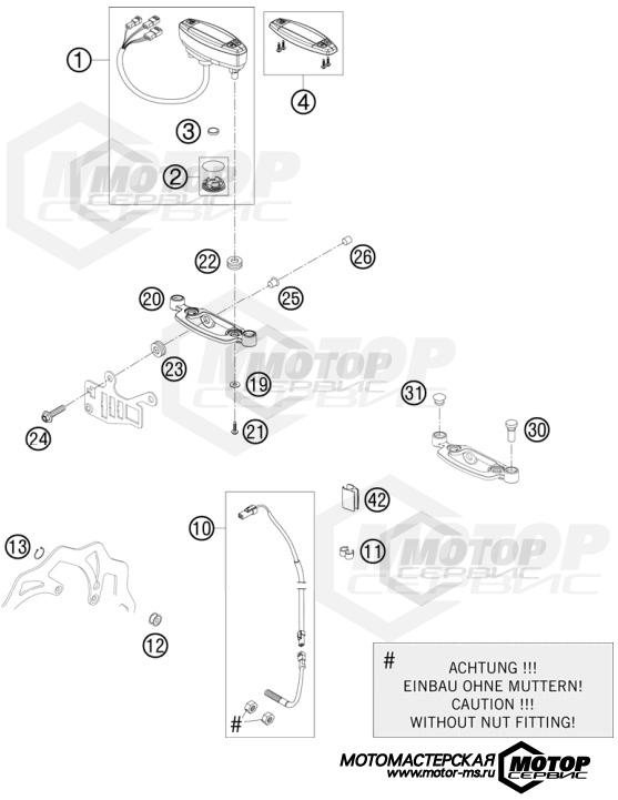 KTM Enduro 300 EXC-E Six Days 2008 INSTRUMENTS / LOCK SYSTEM