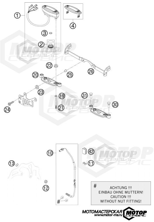 KTM Enduro 250 EXC-F Six Days 2008 INSTRUMENTS / LOCK SYSTEM