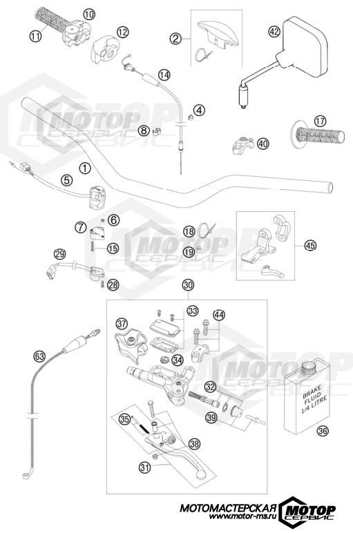 KTM Enduro 250 EXC 2008 HANDLEBAR, CONTROLS