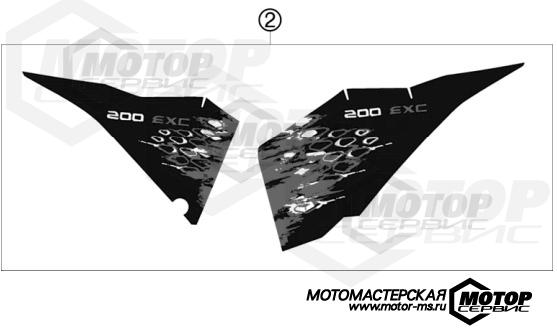 KTM Enduro 200 EXC 2008 DECAL