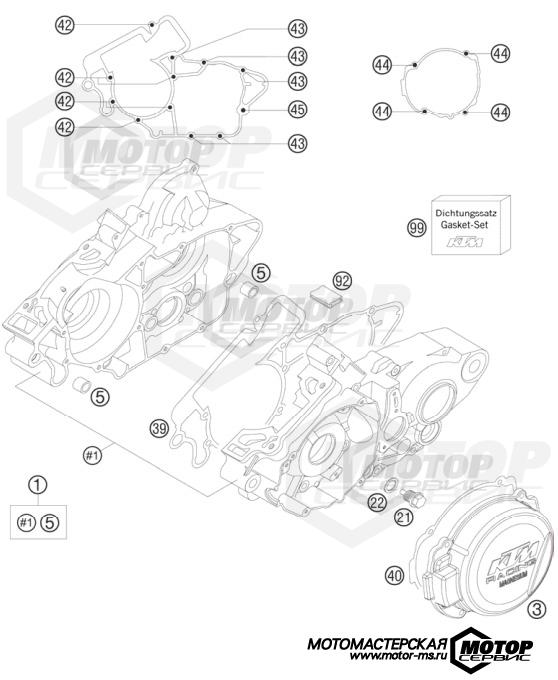 KTM Enduro 125 EXC Six Days 2008 ENGINE CASE